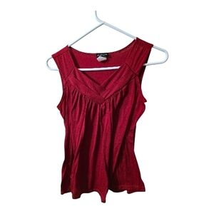 PerSeption Concept Deep Red Sleeveless Top